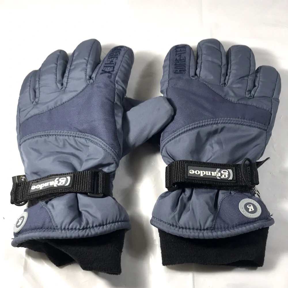 Grandpa Kids Blue Gore-Tex Functional Curve Ski Snowboarding PrimaLoft Gloves
